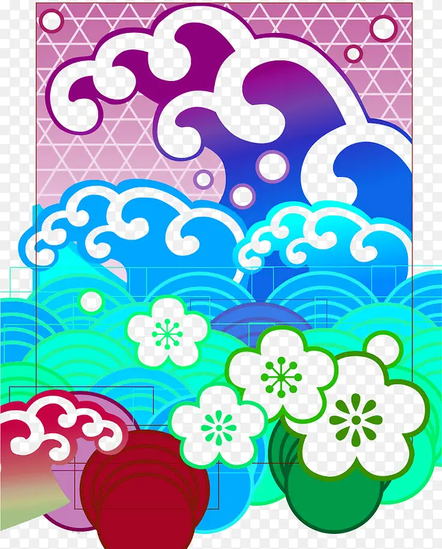 日式花纹