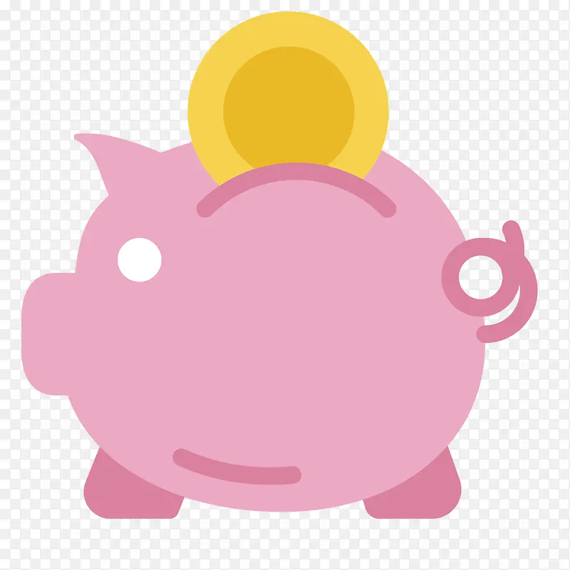 粉色猪钱罐