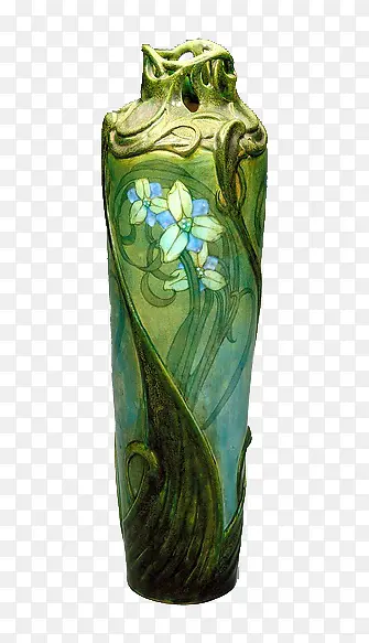 绿色琉璃花瓶