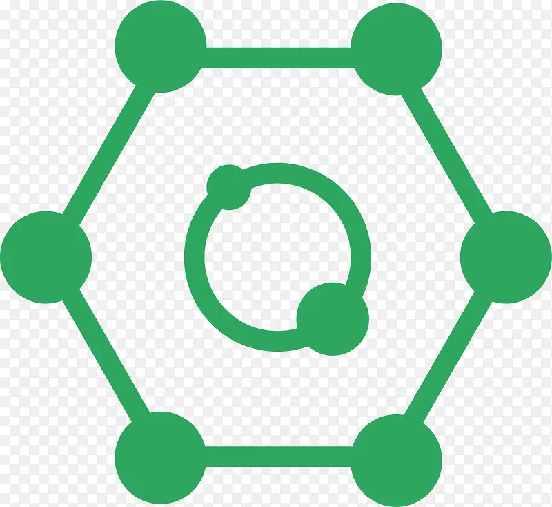 绿色六边形分子