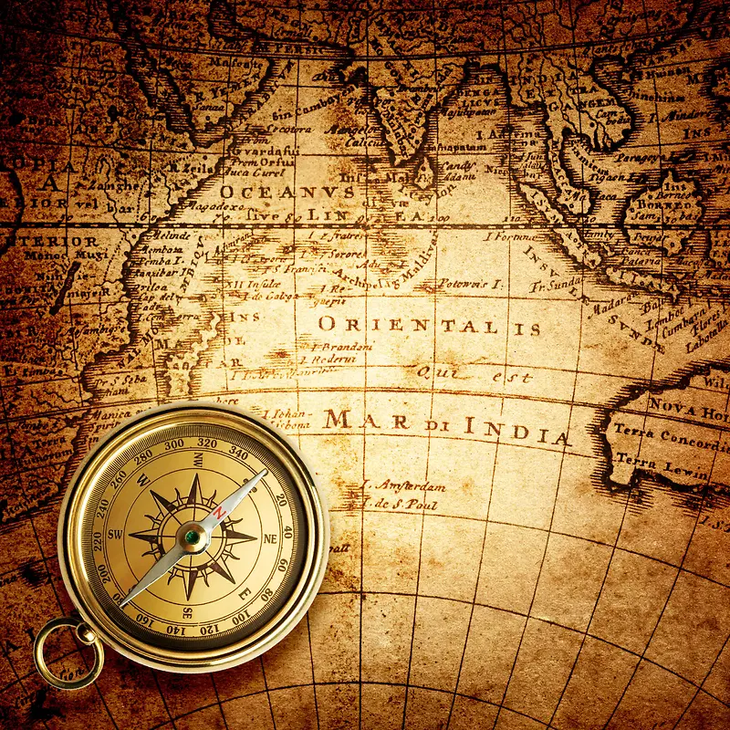 指南针与航海地图