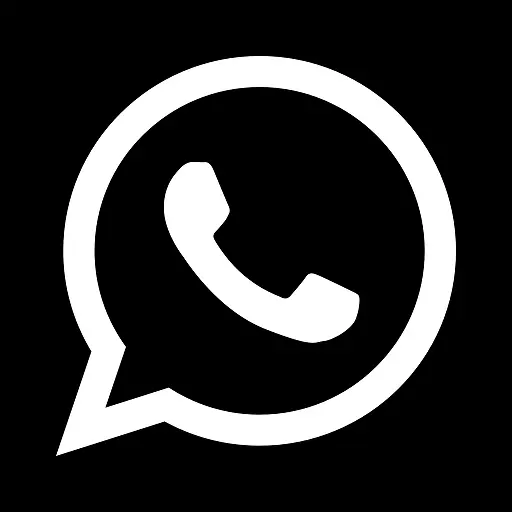 WhatsApp社交黑色按钮