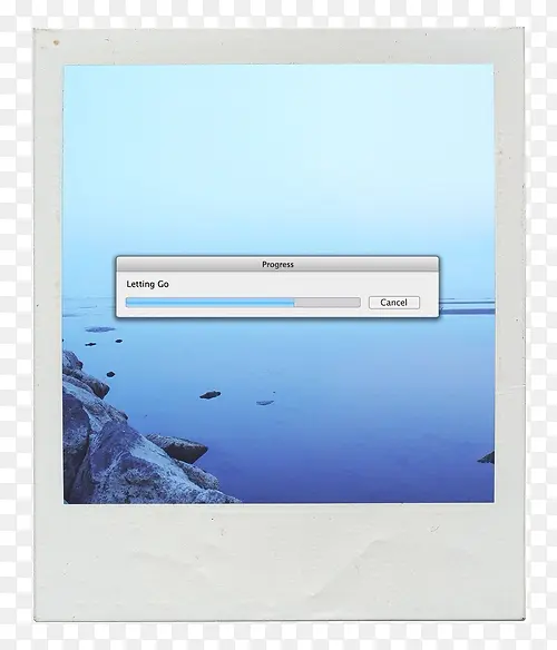 蒸汽波风格蓝色背景电脑窗口