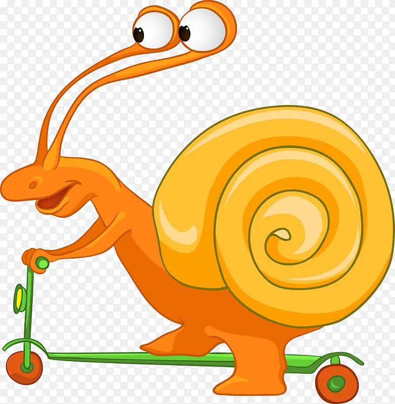 蜗牛玩滑滑车