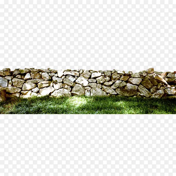 石头堆起来的墙免抠素材