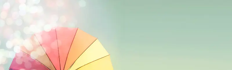 太阳光晕雨伞唯美背景banner