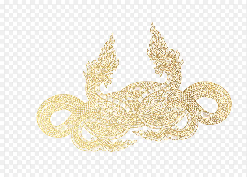 矢量泰国龙纹花纹底纹