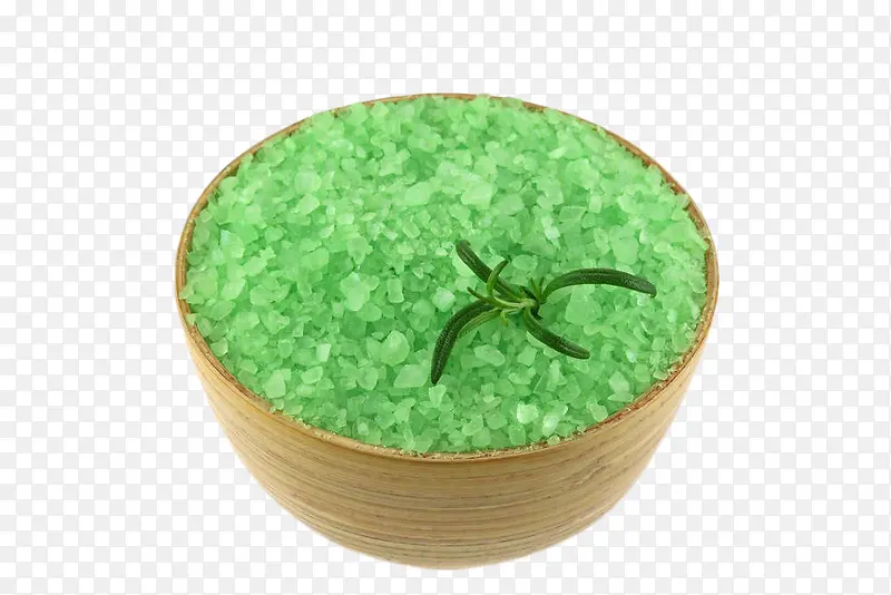 绿色大碗海盐