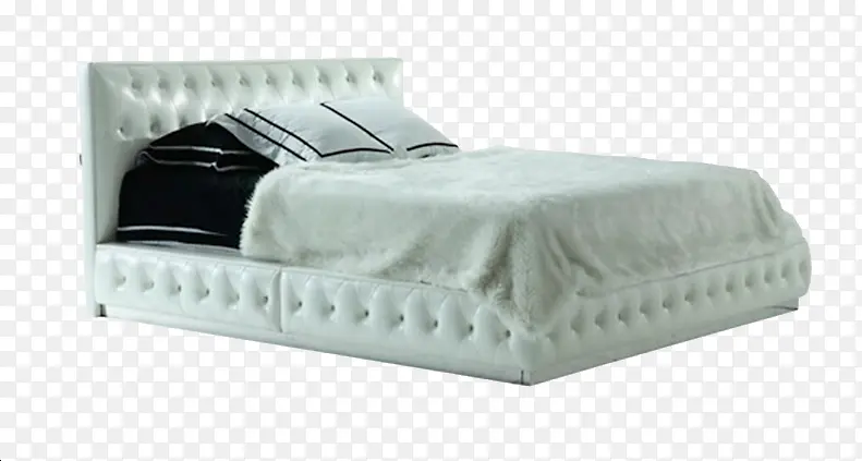 白色贝壳纹床垫.