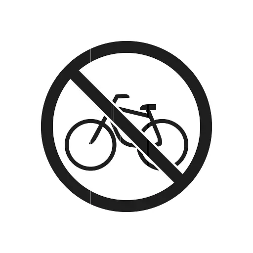 自行车封锁预防禁止标志禁止禁止