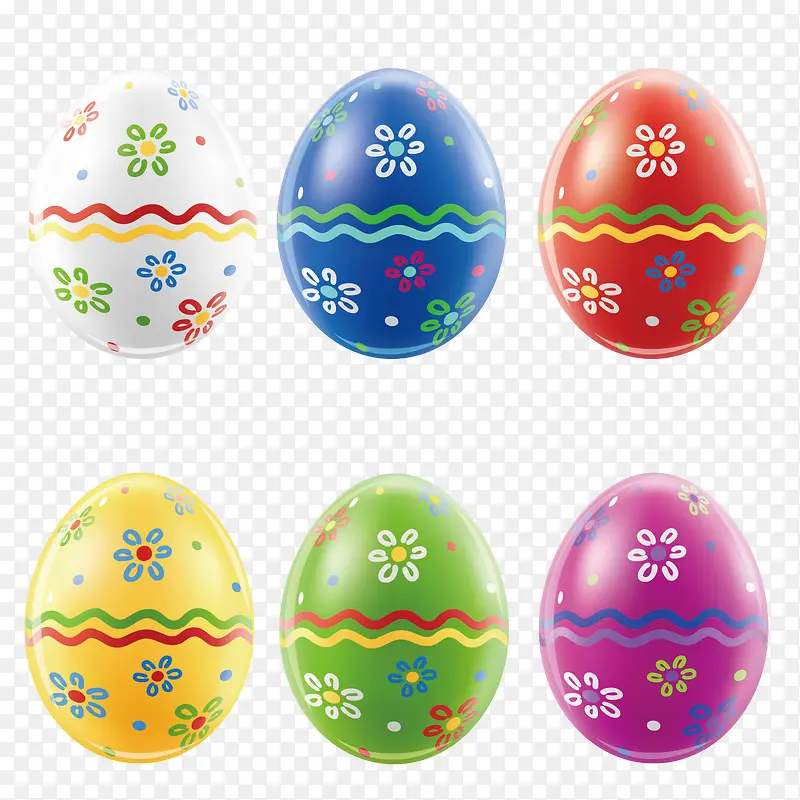 彩色蛋复活节矢量图