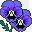 花园堇型花蓝色图标