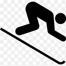downhill skiing icon