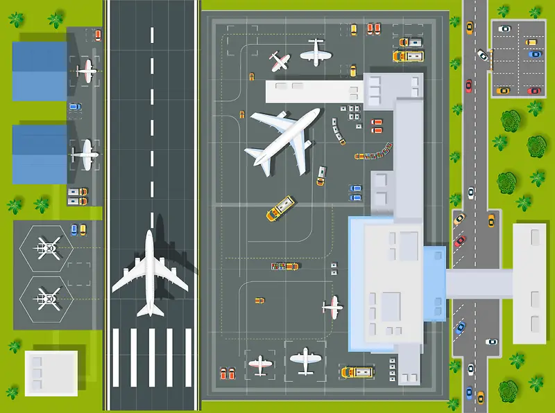 飞机场平面规划装饰