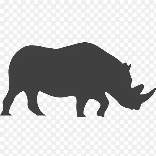 黑犀牛濒危犀牛犀牛vector