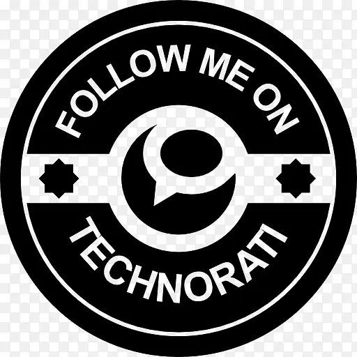 跟随我的Technorati的复古徽章图标
