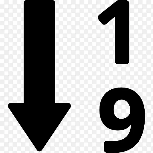 数字升序排序图标