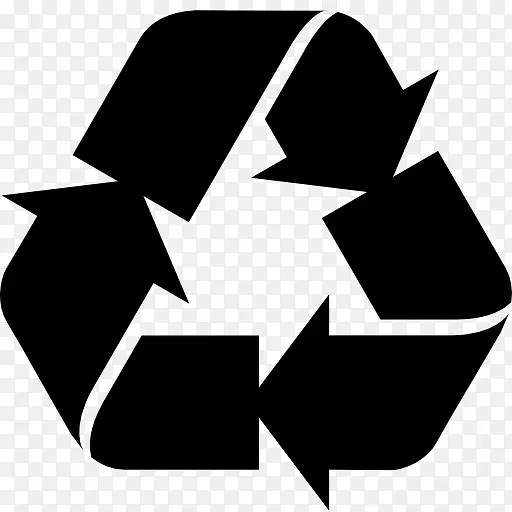 recycle sign filled icon