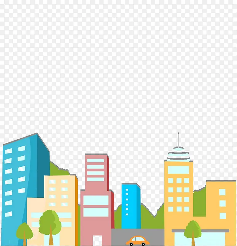 卡通城市建筑素材