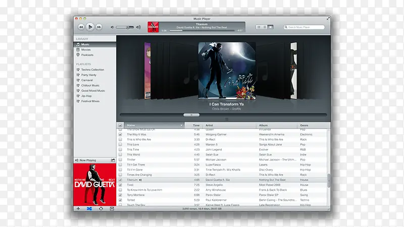 苹果电脑音乐播放界面