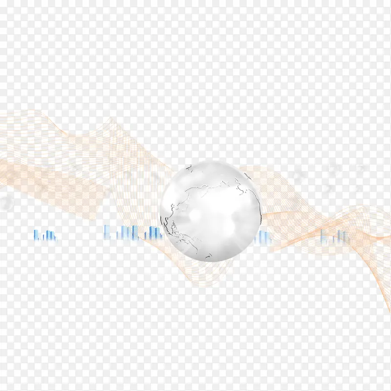 白色现代地球素材