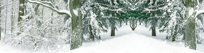 淘宝冬季羽绒服雪景背景banner