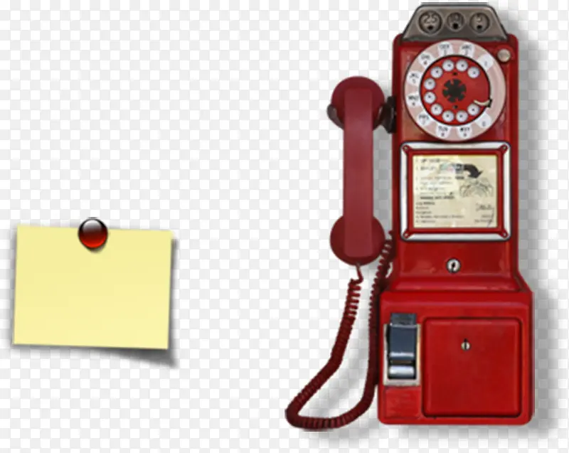 复古电话标签装饰元素