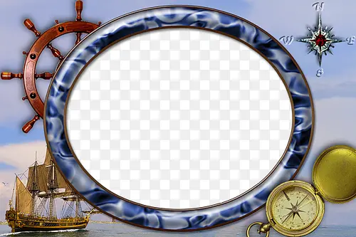 海盗相框素材图片