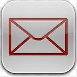 邮件红色的发光N-Droid-icons