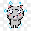 猫灰色的情感Gray-cat-icons