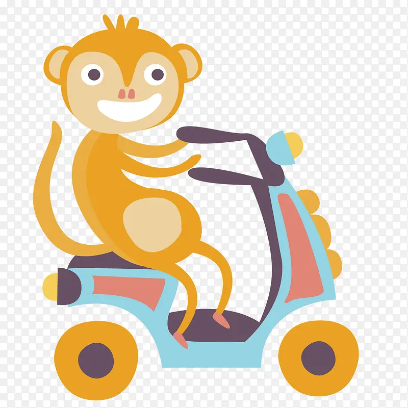 开车的小猴