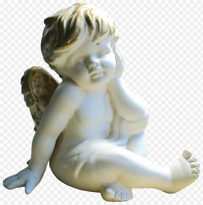 漂亮雕塑天使小孩