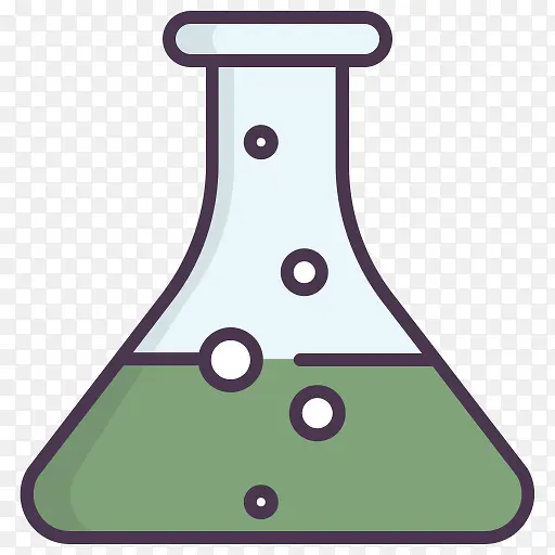 化学瓶液体科学线的颜色混合卷