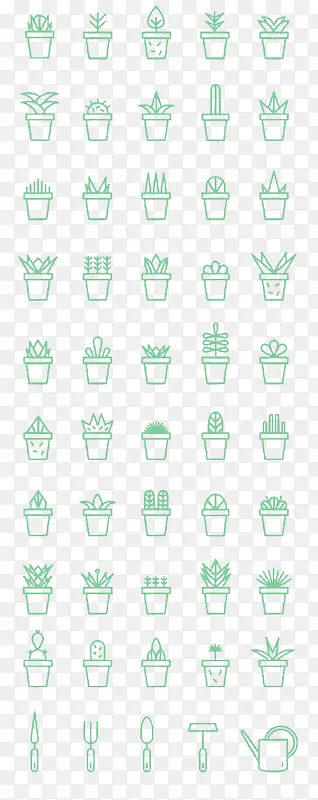 植物盆栽图标