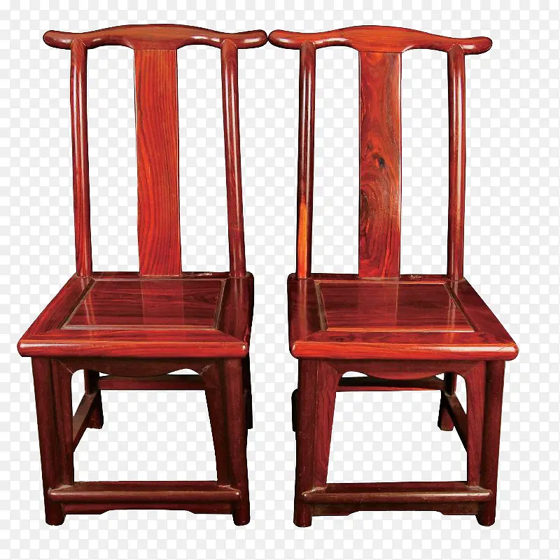 中国传统红酸枝简洁对椅