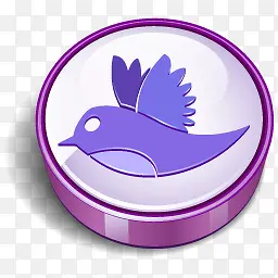 Twitter紫色鸟标志图标