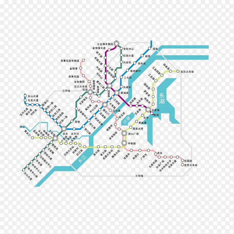 扁平化地铁规划线路图