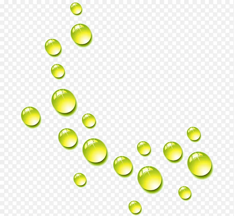 清新绿色水滴