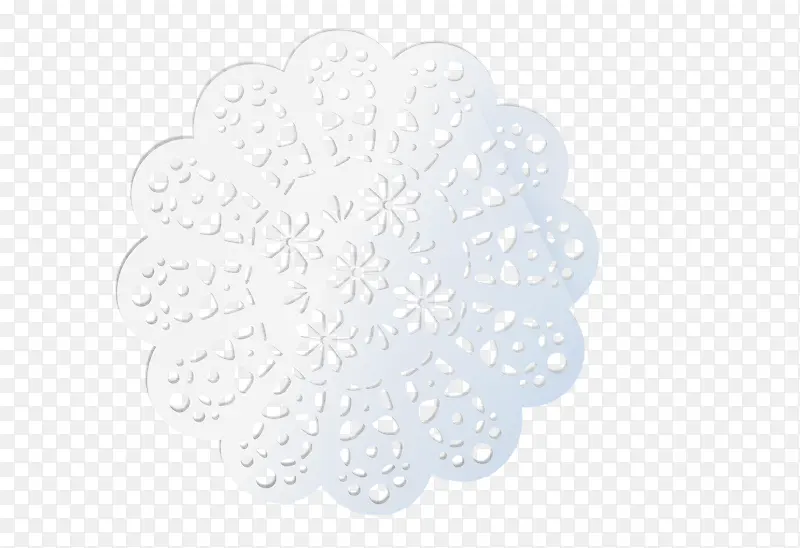 白色浮雕镂空花纹装饰