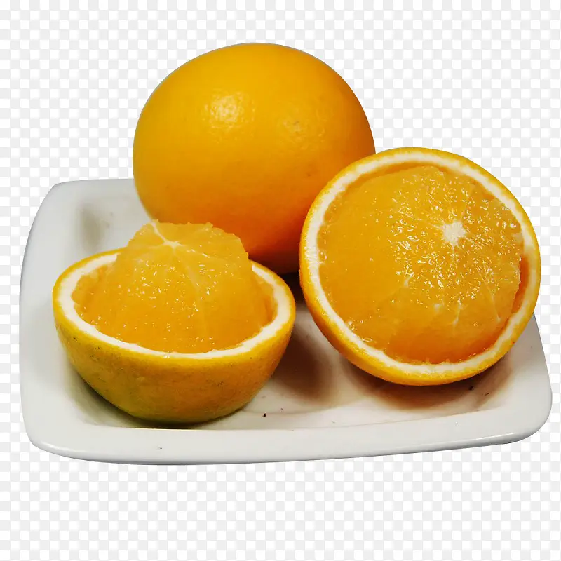 盘子里的柳橙图片素材