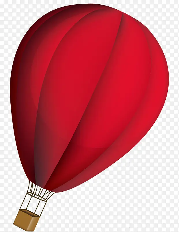 大红色的载人大气球