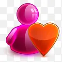 色彩斑斓的水晶MSN各种状态图标红心