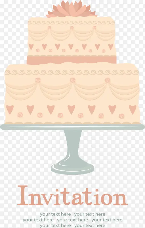 粉红色婚礼蛋糕
