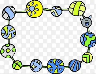 卡通星球边框