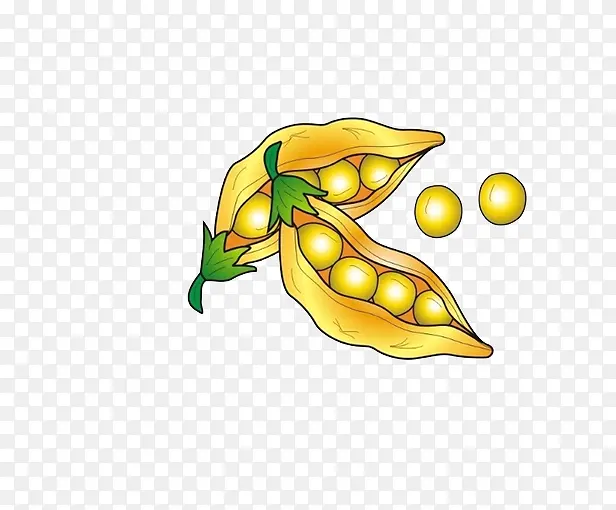 卡通手绘豆角