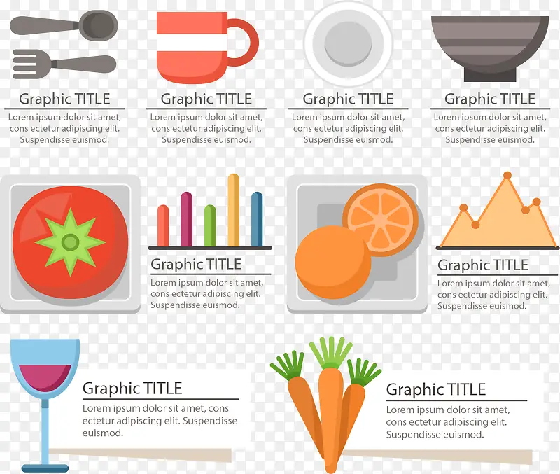 餐具美食数据图表