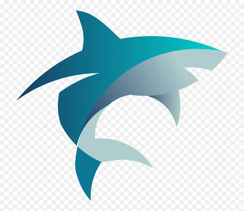 鲨鱼logo标识设计