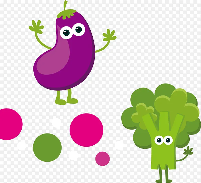 矢量卡通创意蔬菜