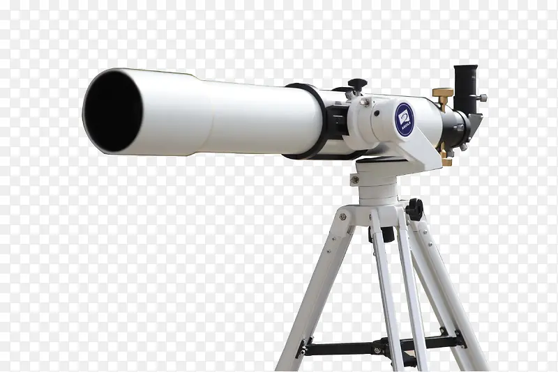 白色三脚架望远镜