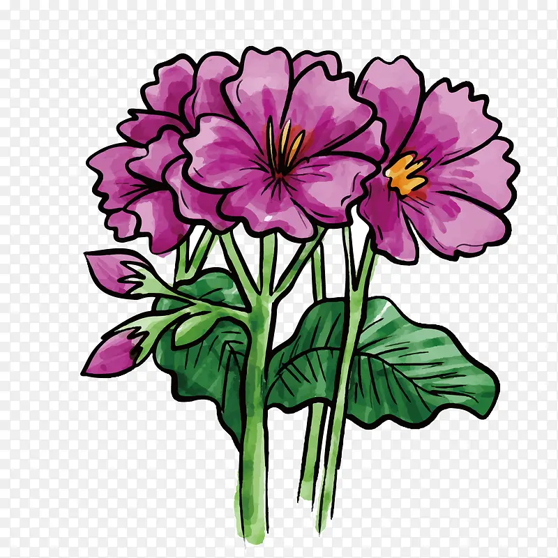 卡通紫色花PNG下载